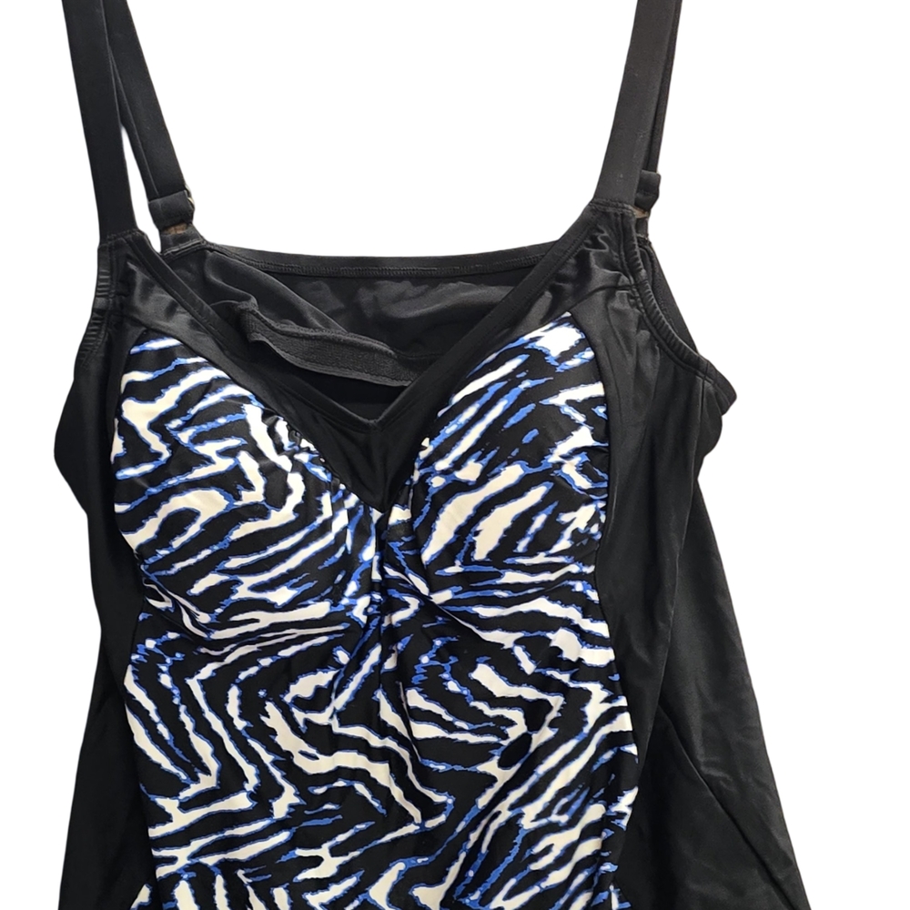 Longitude Black and Blue Swimwear